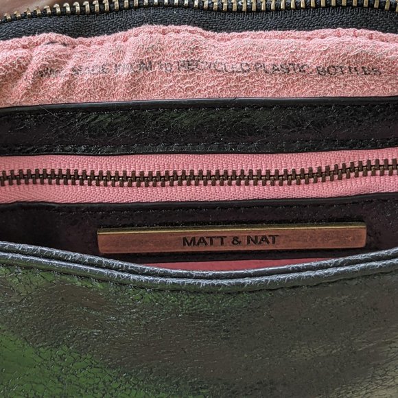 Matt & Nat Black Vegan Leather Zip Shoulder Bag - Picture 7 of 10